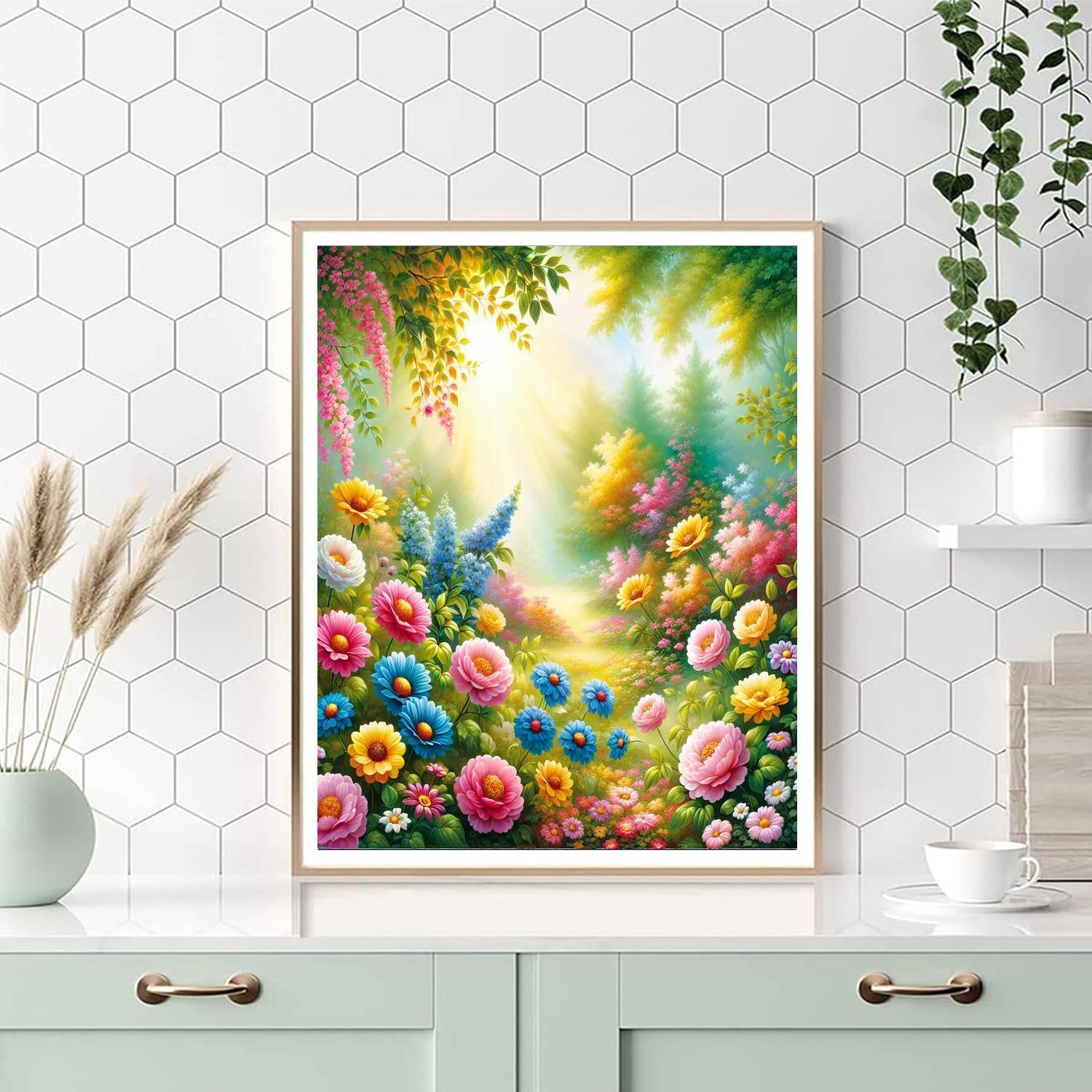 Radiant Blooming Garden Paint By Numbers