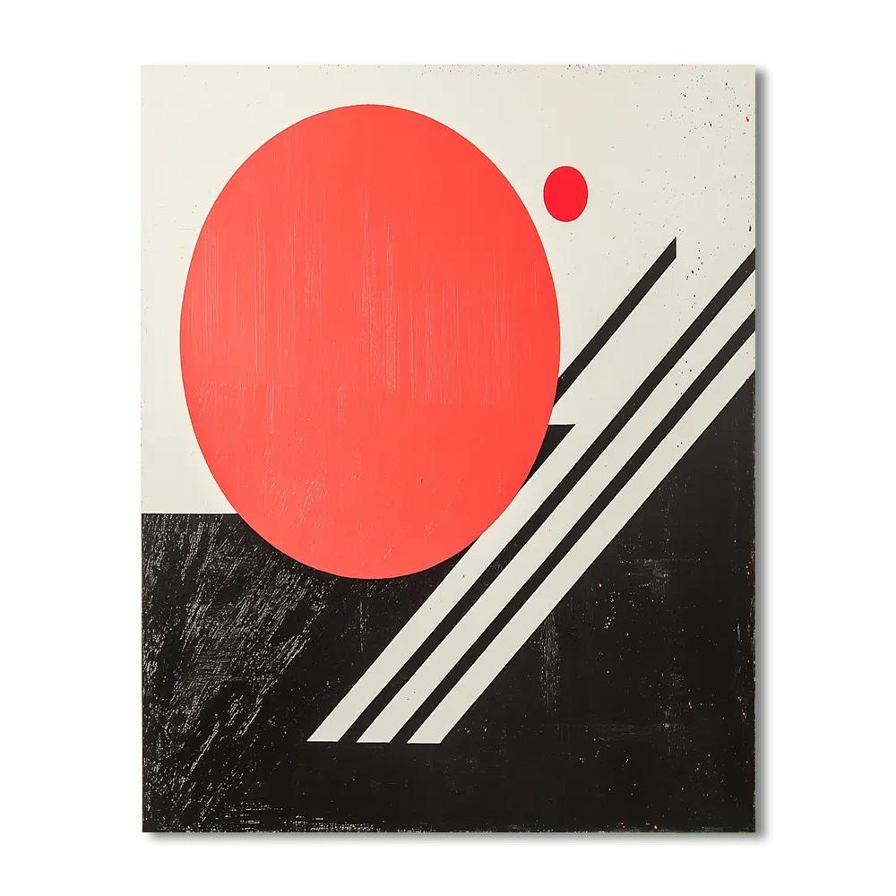 Kazimir Malevich Inspired Linear Expression  Painting Number Kit