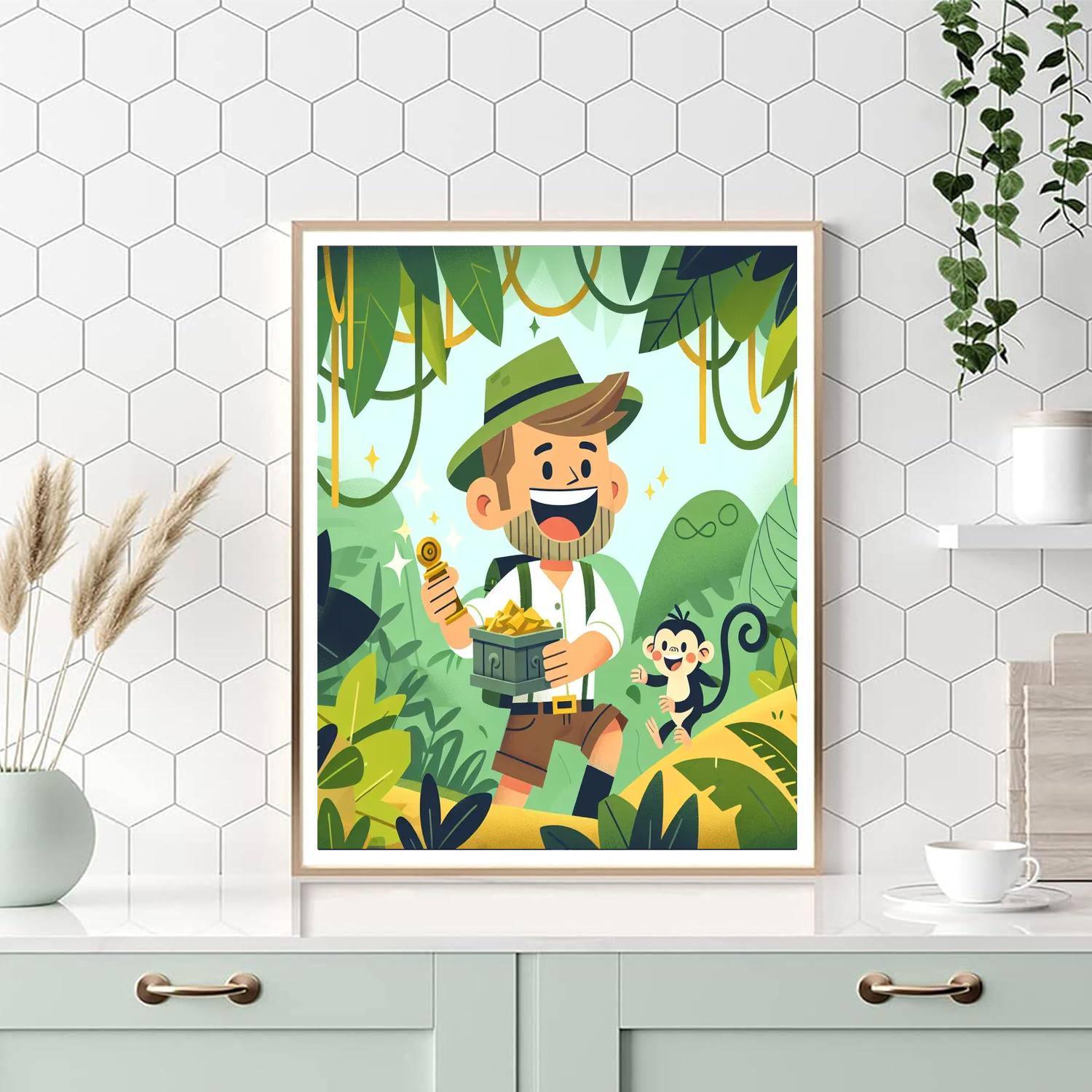 Jungle Treasure Hunt Numbered Painting Kits