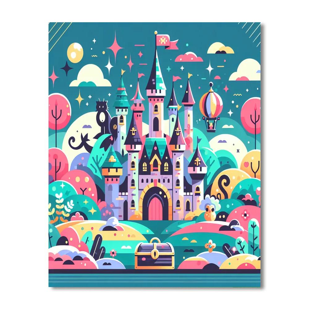 Fairy Tale Castle Mystery Painting Number Kit