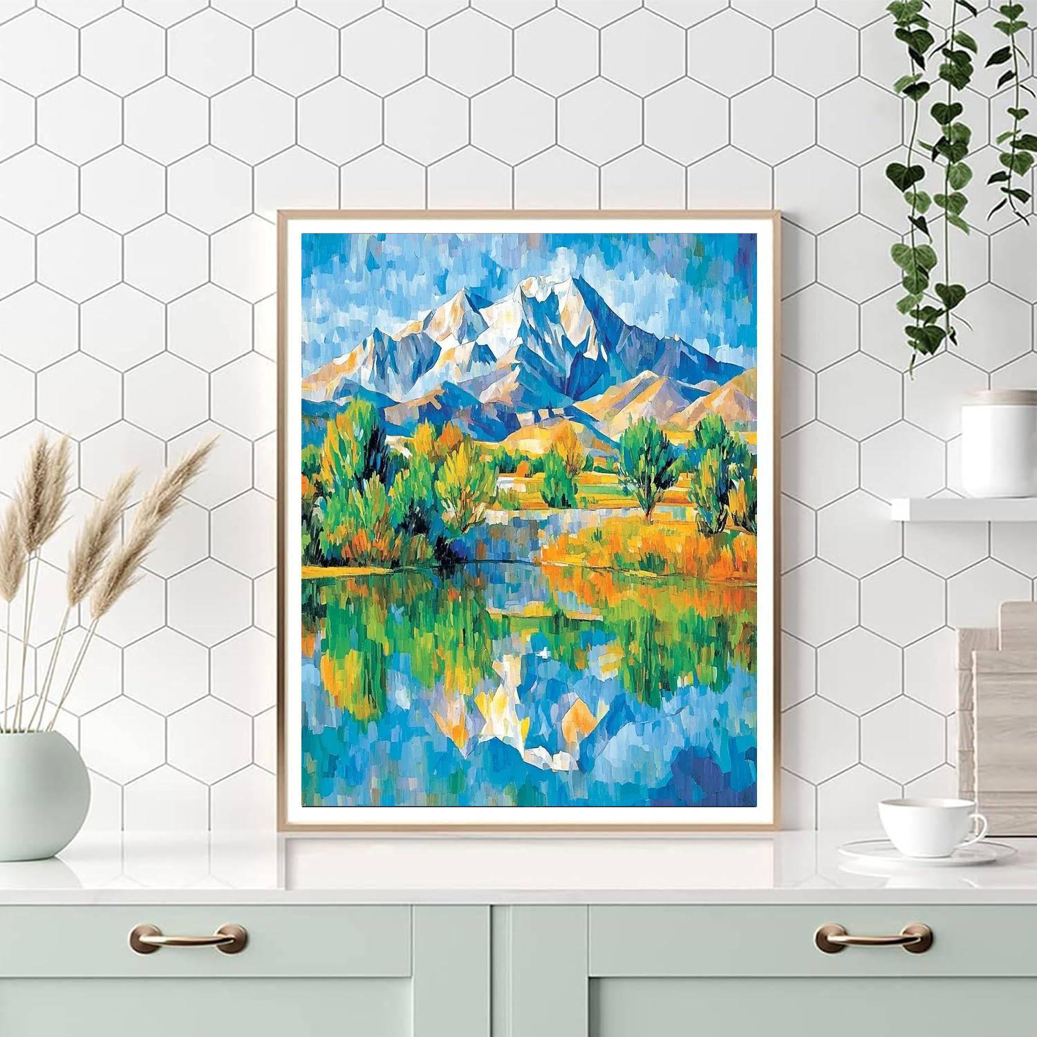 Paul Cézanne Inspired Harmonious Mountain Symphony  Paint By Number