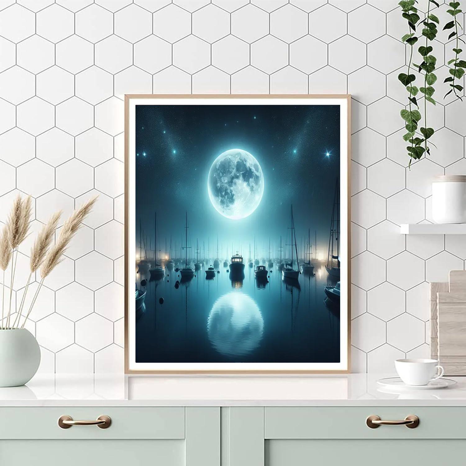 Dreamy Harbor Reflections Painting By Numbers Kit