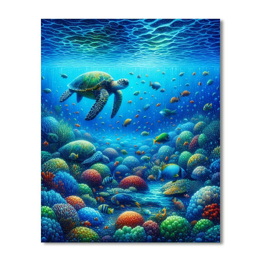 Majestic Underwater World Numbered Painting Kits