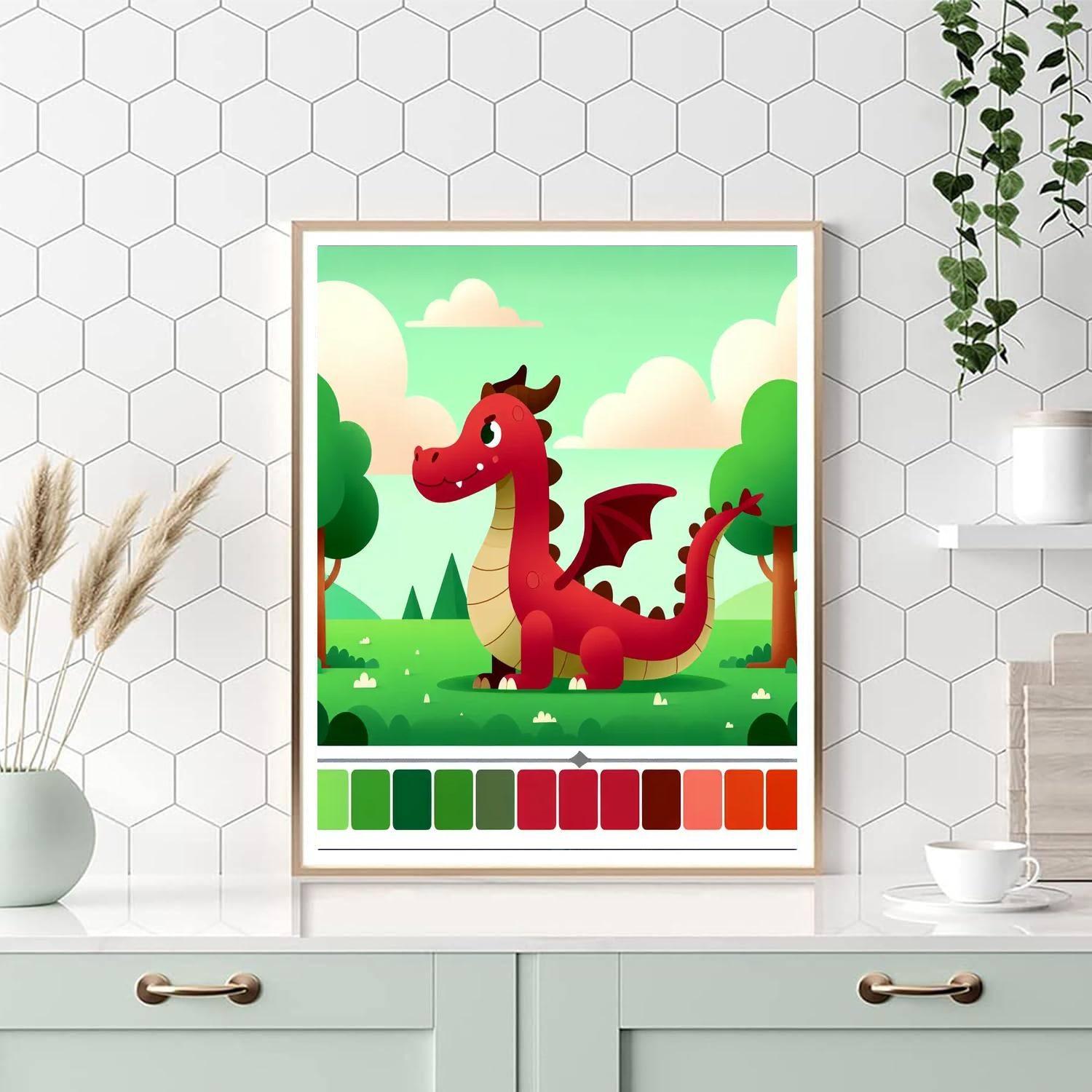 Dreamy Dragon Dance Number Painting