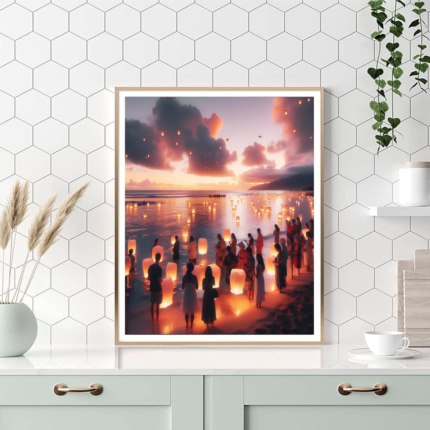 Lantern Floating Hawaii - Honolulu, Usa Paint By Numbers