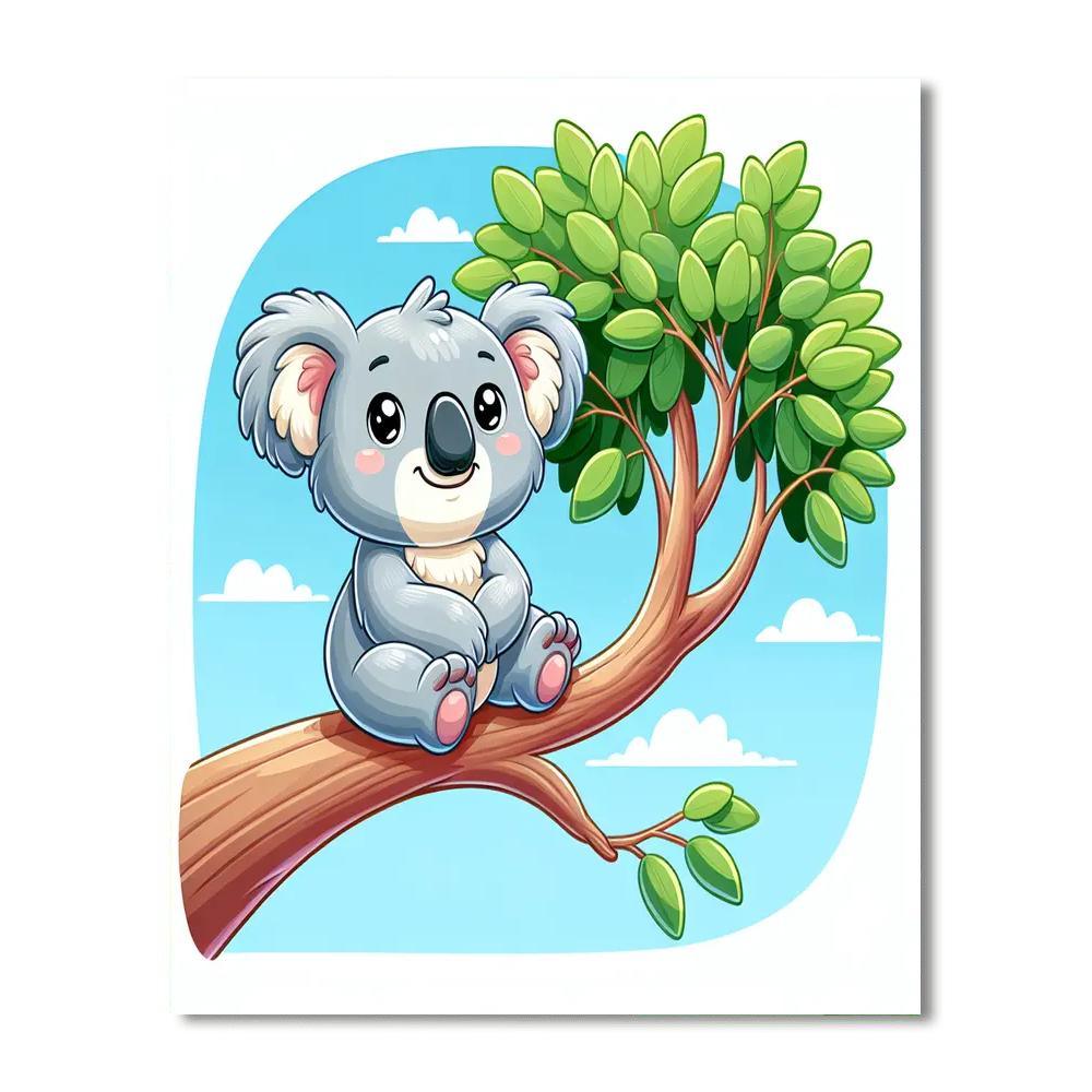 Curious Koala In The Trees Painting By Numbers Kit