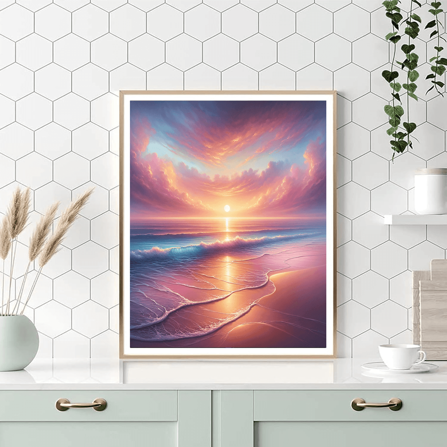 Ethereal Beach Sunset Painting By Numbers Kit
