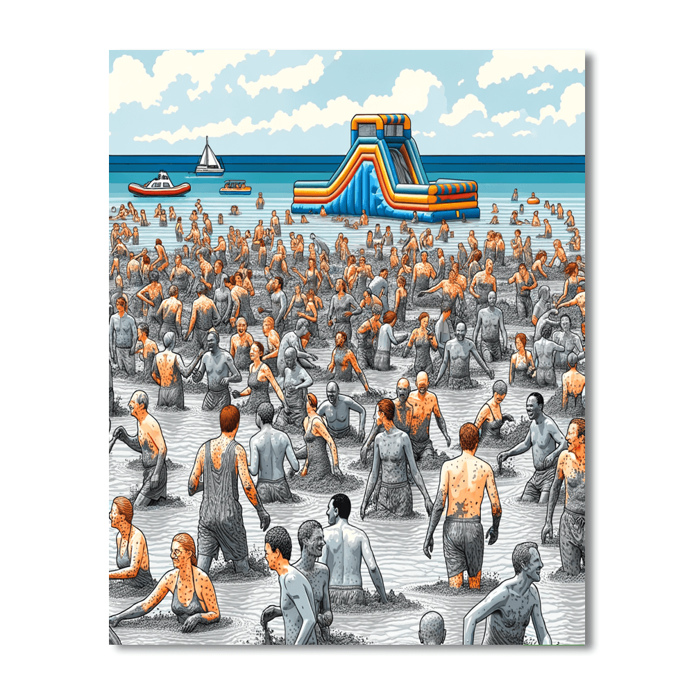 Boryeong Mud Festival - Boryeong Painting By Numbers Kit