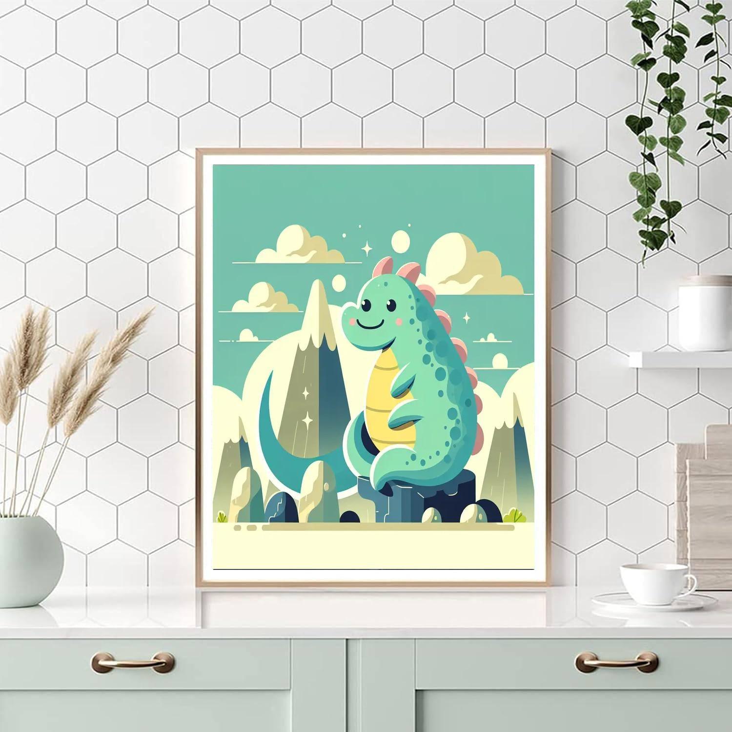 Mystical Mountain Dragon Paint By Number