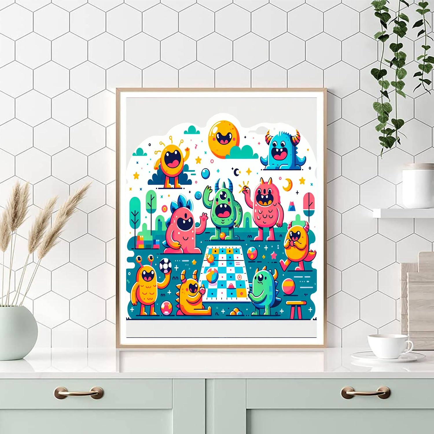 Silly Monster Playdate Paint By Numbers