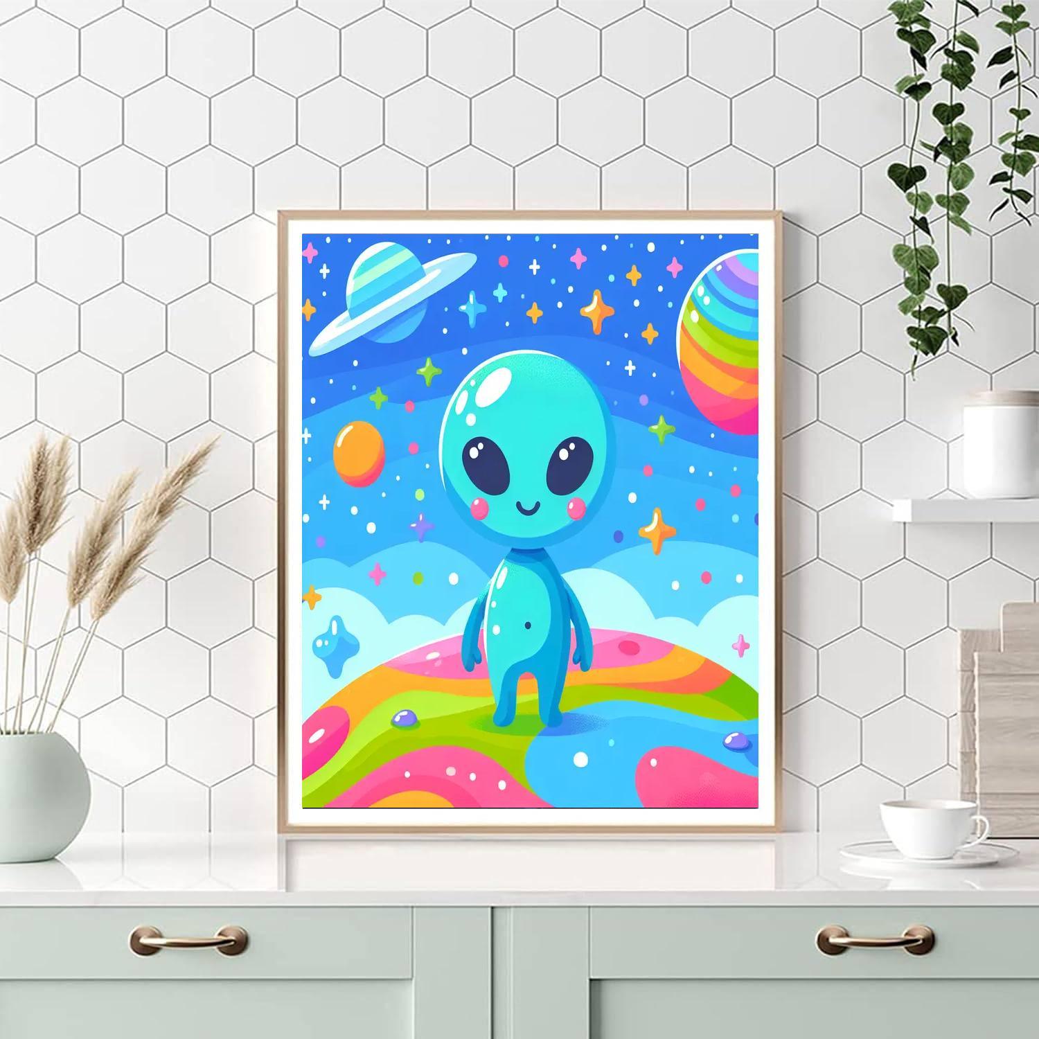 Mysterious Space Aliens Paint By Numbers Art