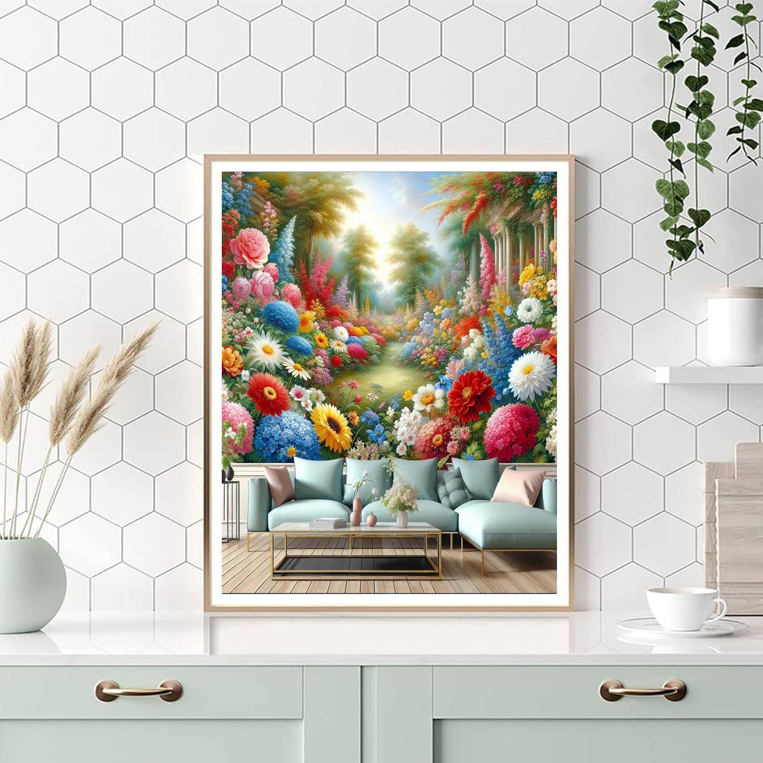 Radiant Garden Bloom Paint By Numbers