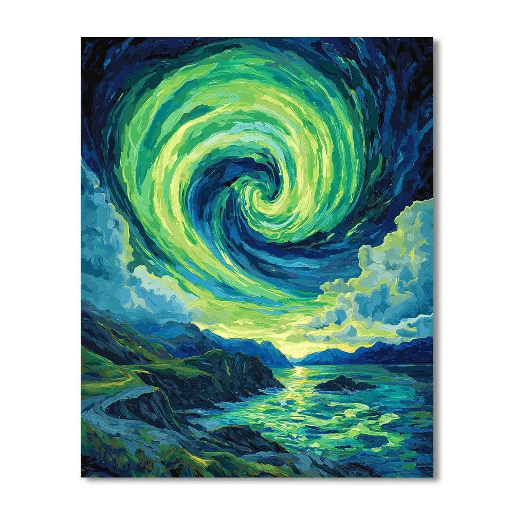 Edvard Munch Inspired Munch's Northern Lights  DIY Paint By Numbers