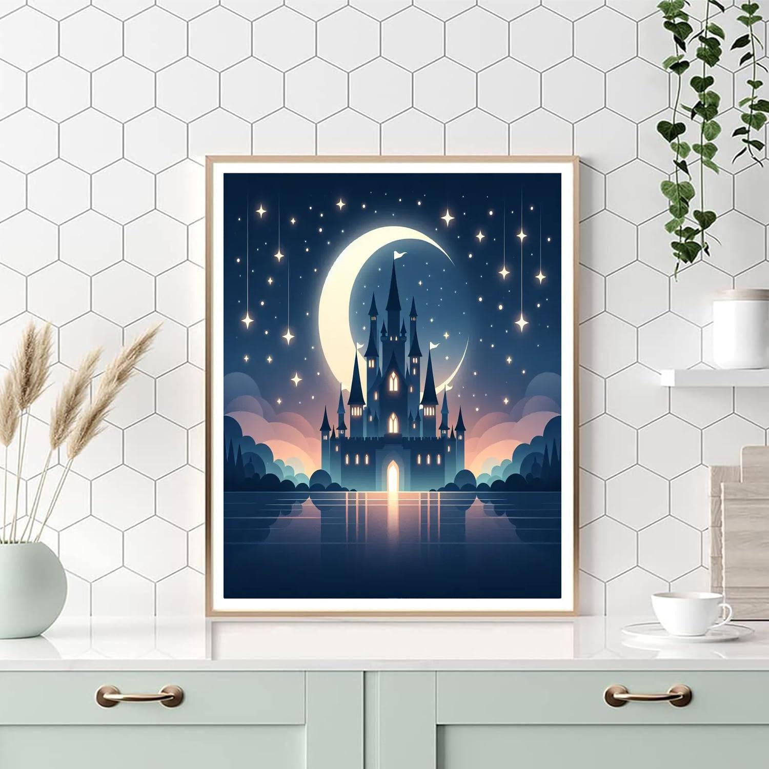 Castle Under The Stars Painting Number Kit