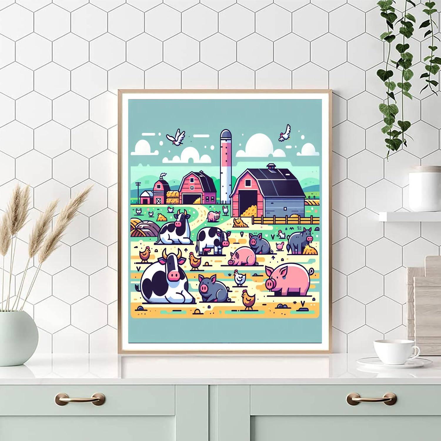 Cozy Farmyard Fun Paint By Number
