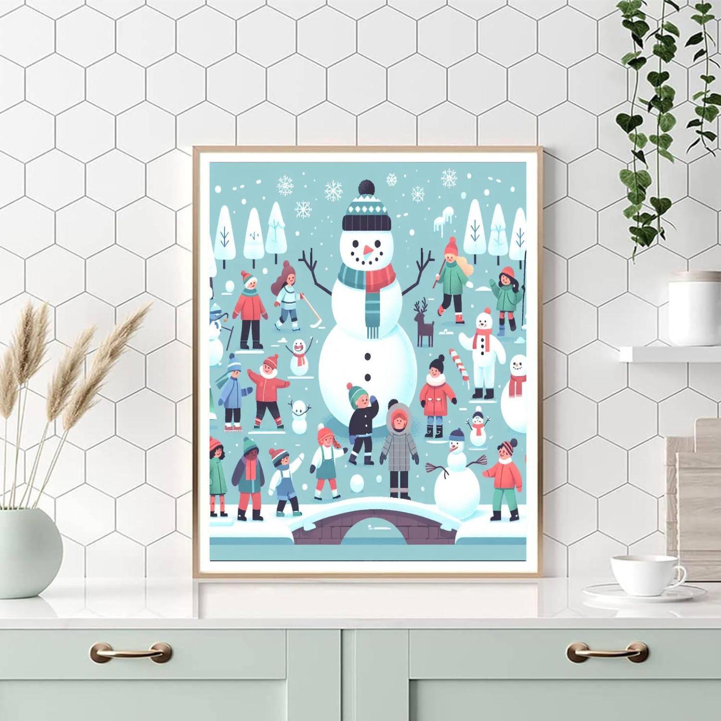 Frosty Festival DIY Paint By Numbers