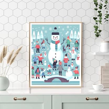 Frosty Festival DIY Paint By Numbers