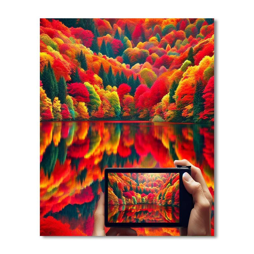 Vivid Autumn Forest Paint By Numbers