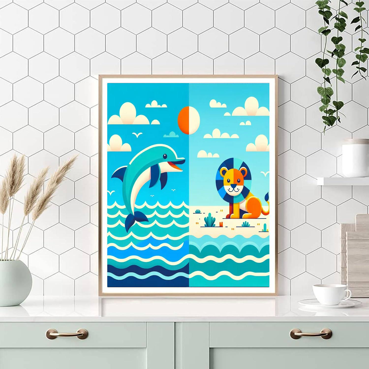 Seaside Serengeti Paint By Numbers Kits