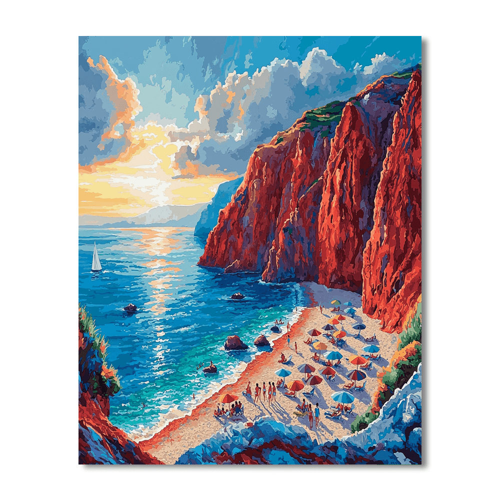 Santorini Beaches Paint By Numbers Kits
