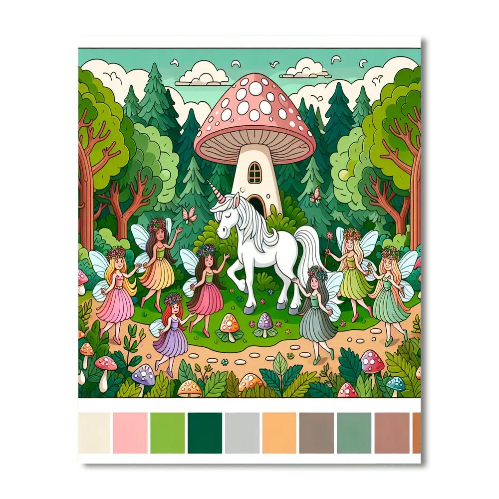 Fantasy Fae Celebration DIY Paint By Numbers