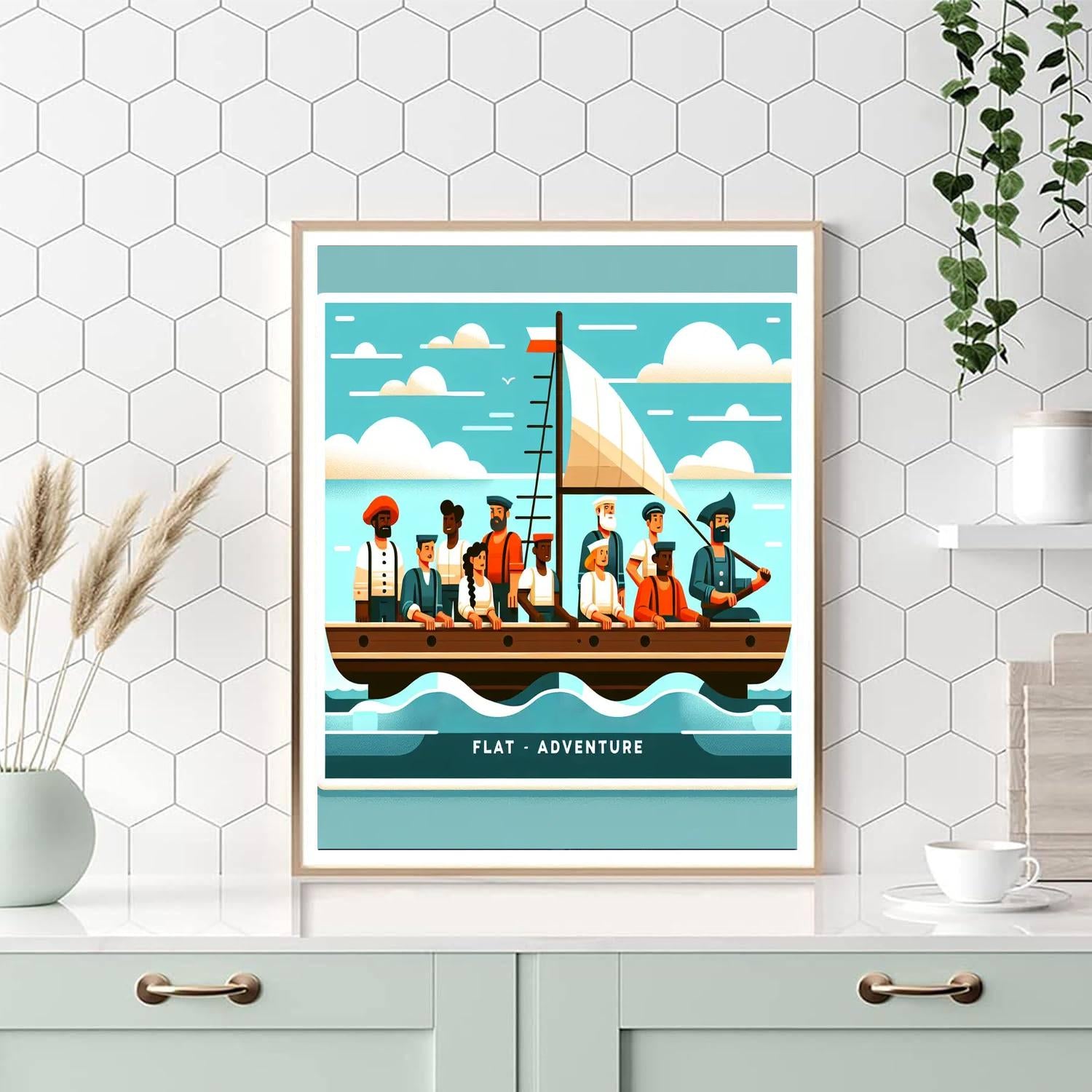 Seafaring Sailor Adventures Paint By Numbers Art