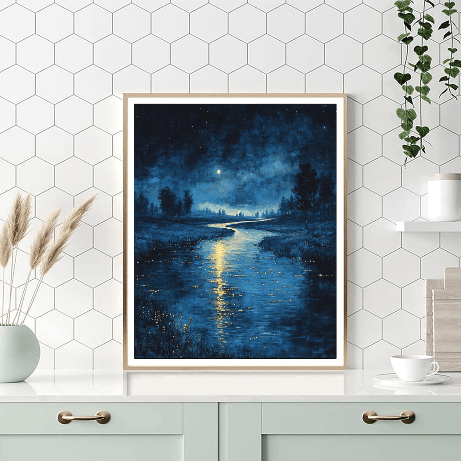 James McNeill Whistler Inspired Whistler's Nocturne River  Painting By Numbers Kit