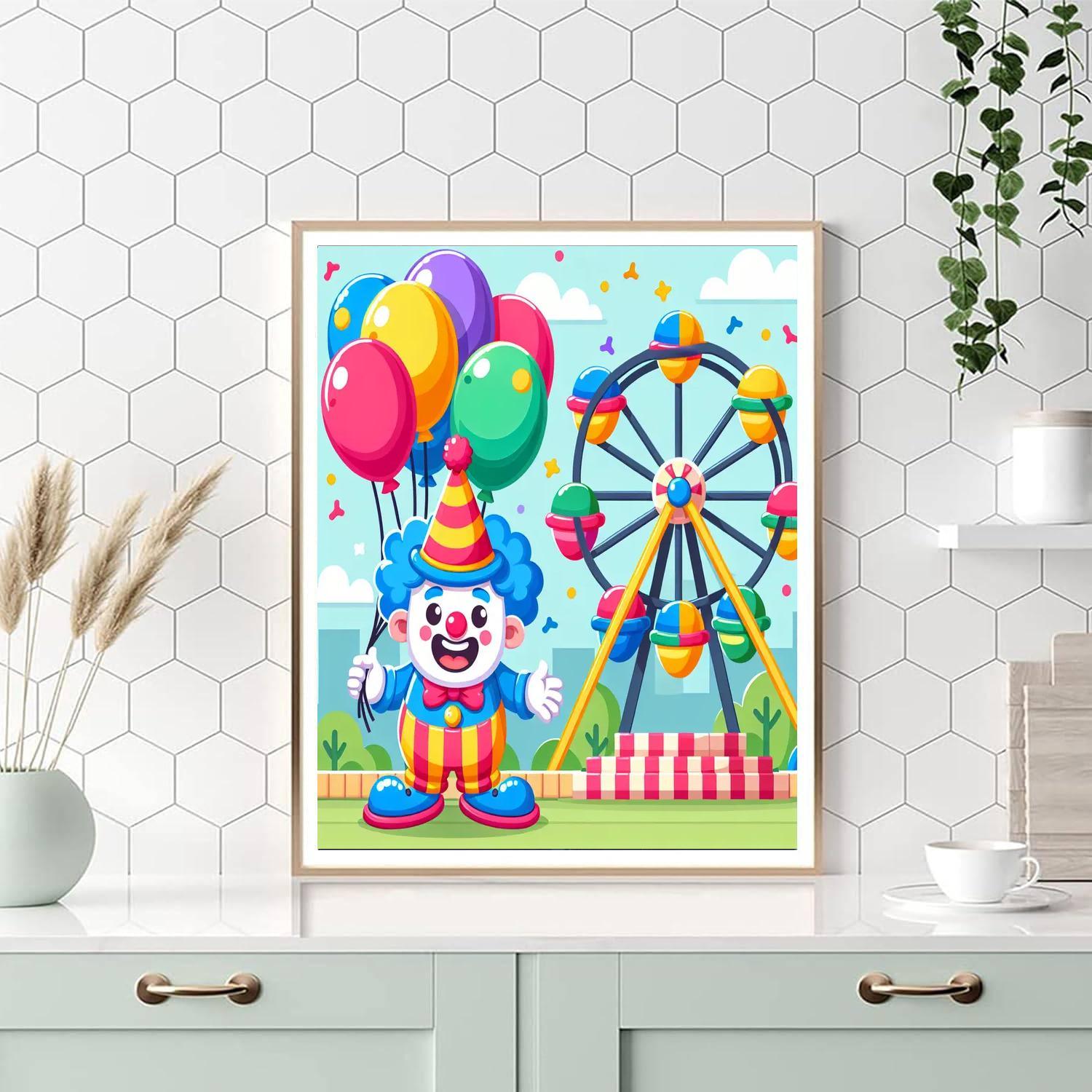 Colorful Carnival Funfair Paint By Color