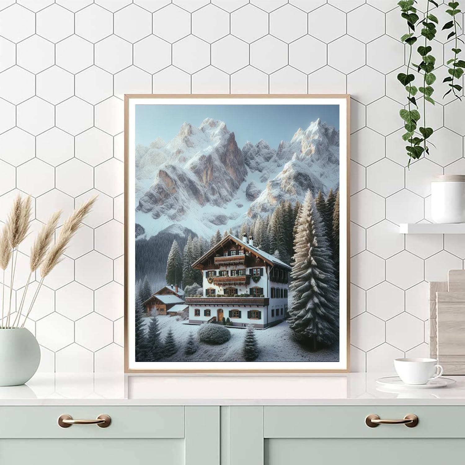 Rustic Alpine Chalet Paint By Numbers Kits