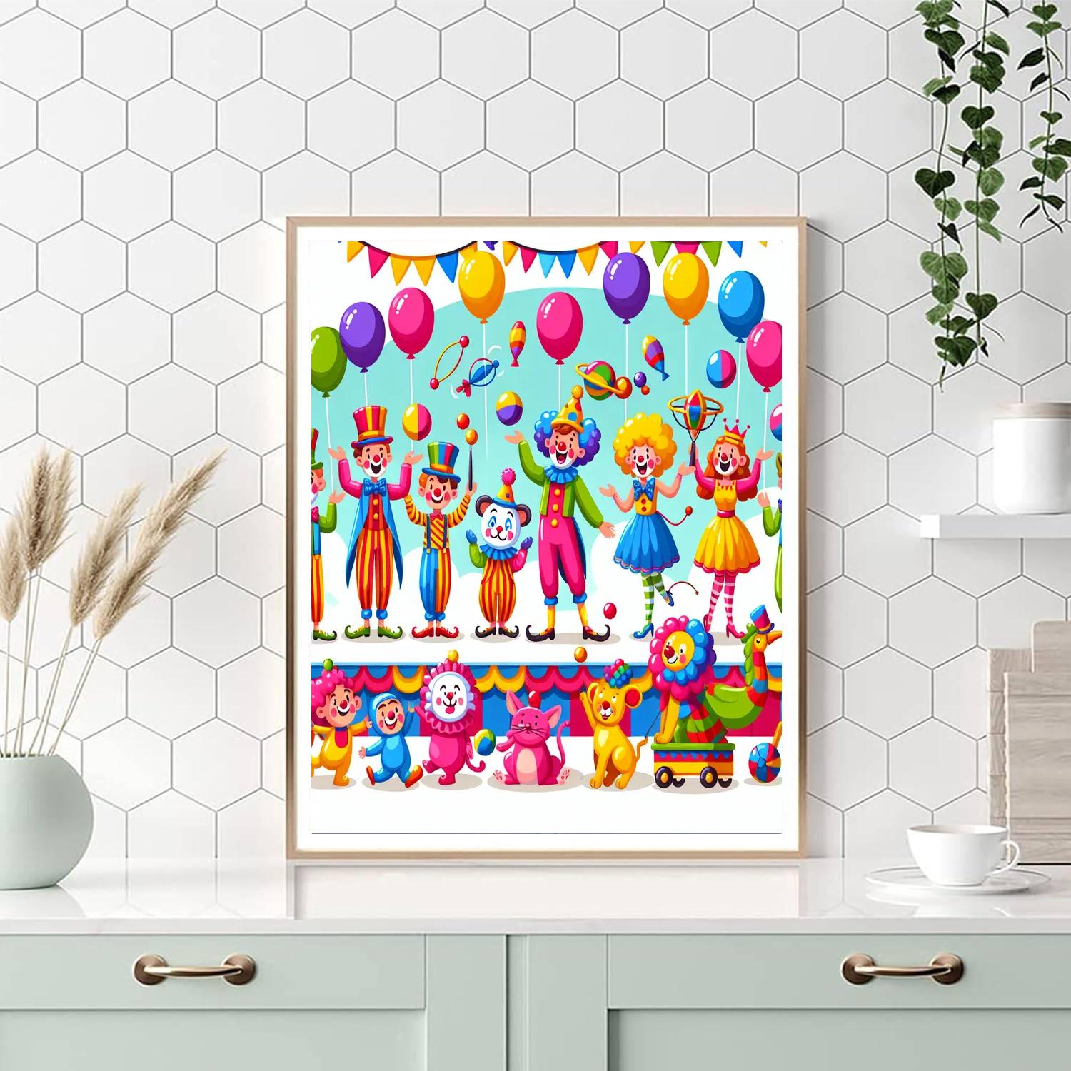 Happy Circus Parade Paint By Numbers Art