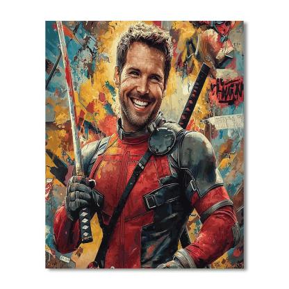 Ryan Reynolds: The Charisma Of Deadpool Unleashed Numbered Painting Kits