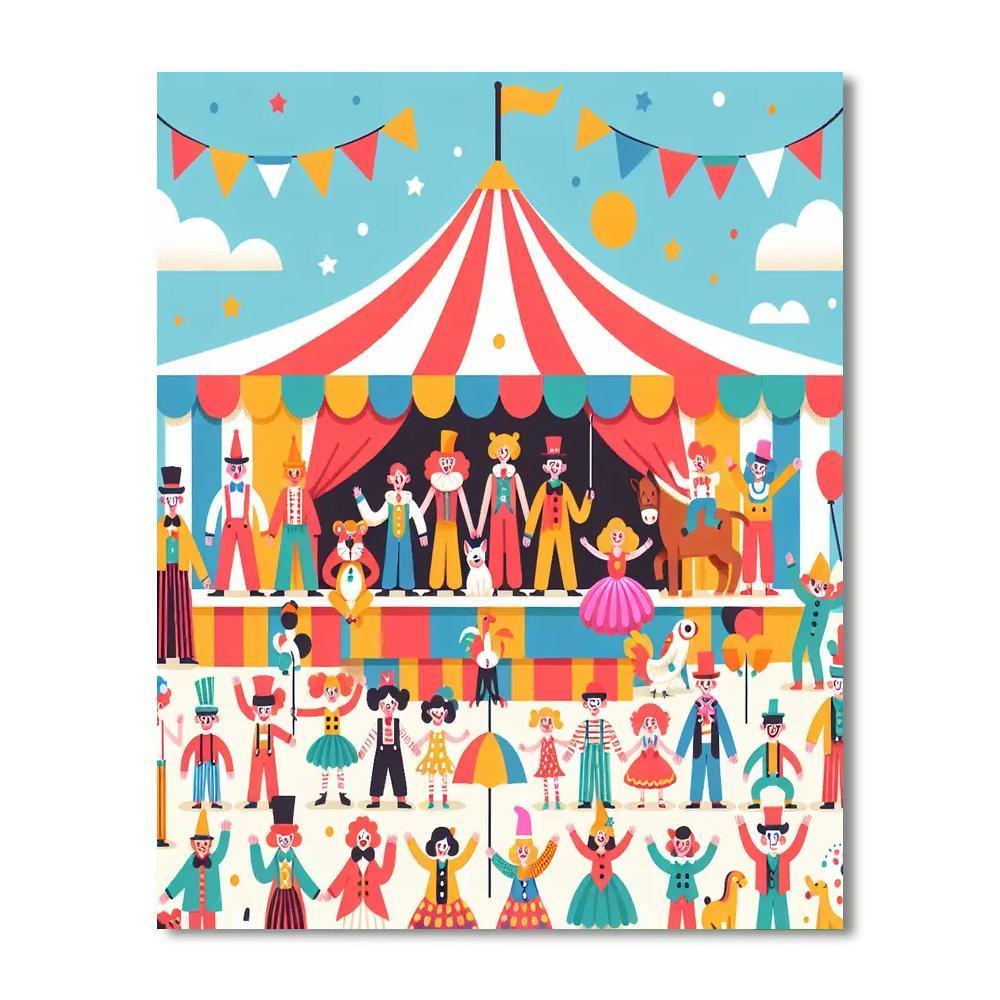 Silly Circus Show Paint By Number