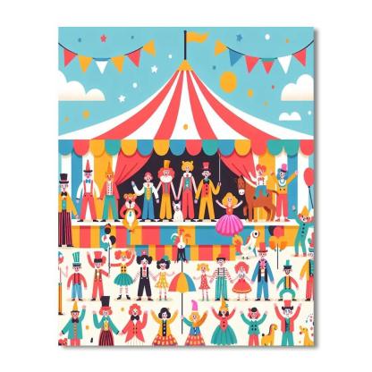 Silly Circus Show Paint By Number