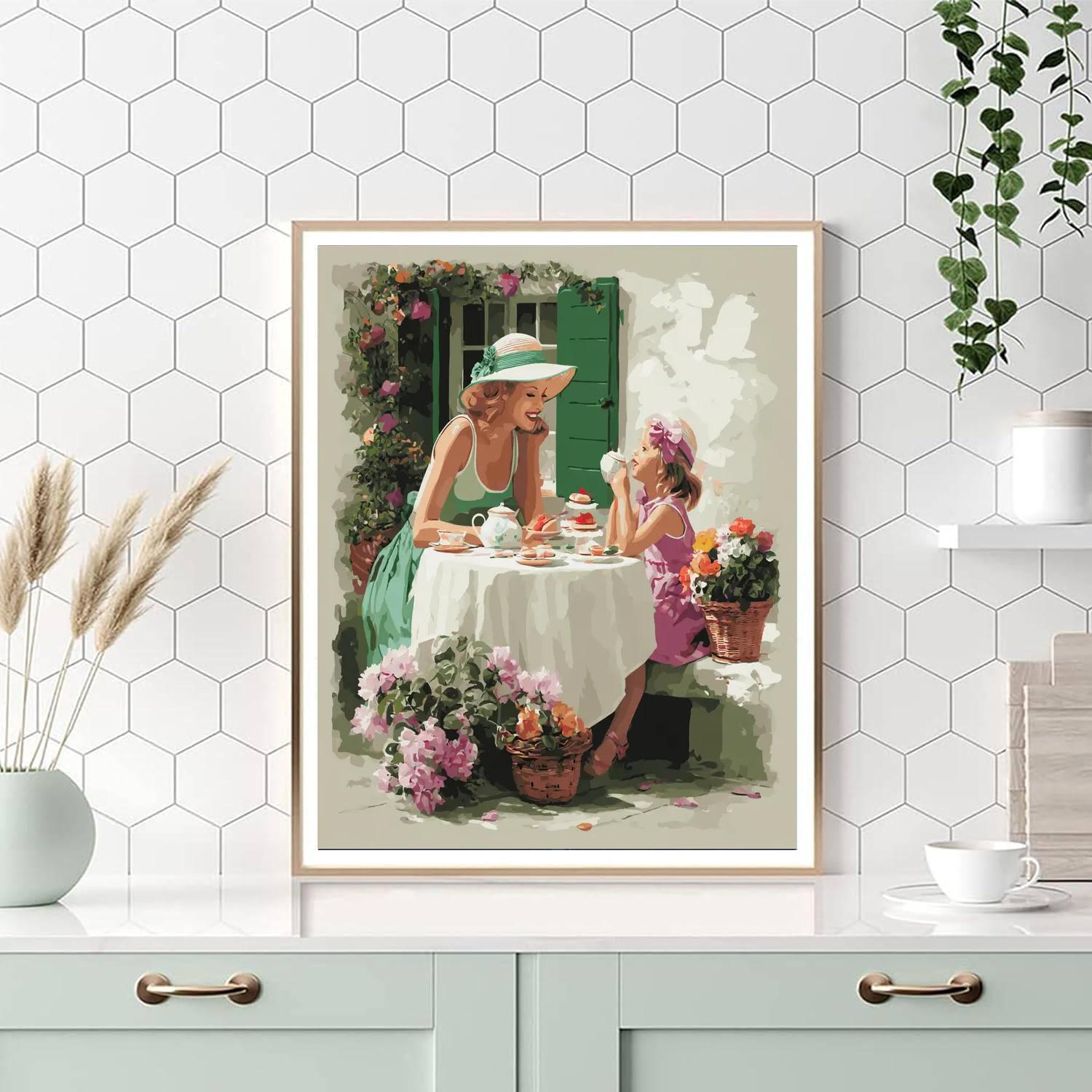 Tea Time With Mom Paint By Numbers Kits