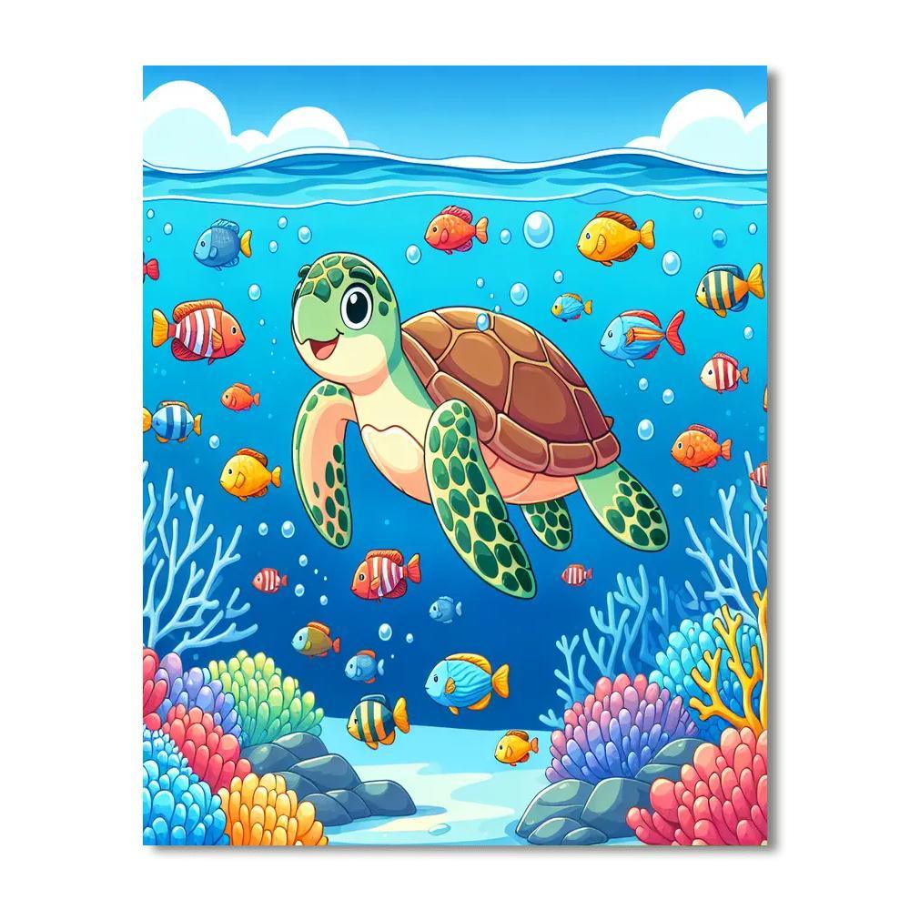 Aquatic Ocean Life Paint By Numbers Art