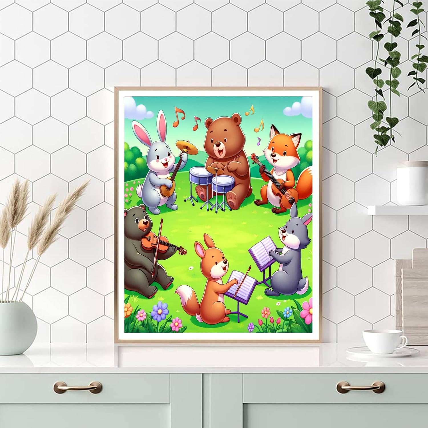 Adventure With The Animal Band Painting By Numbers Kit