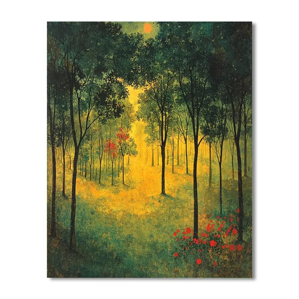 Nandalal Bose Inspired Whispers Of The Sacred Grove  Paint By Numbers