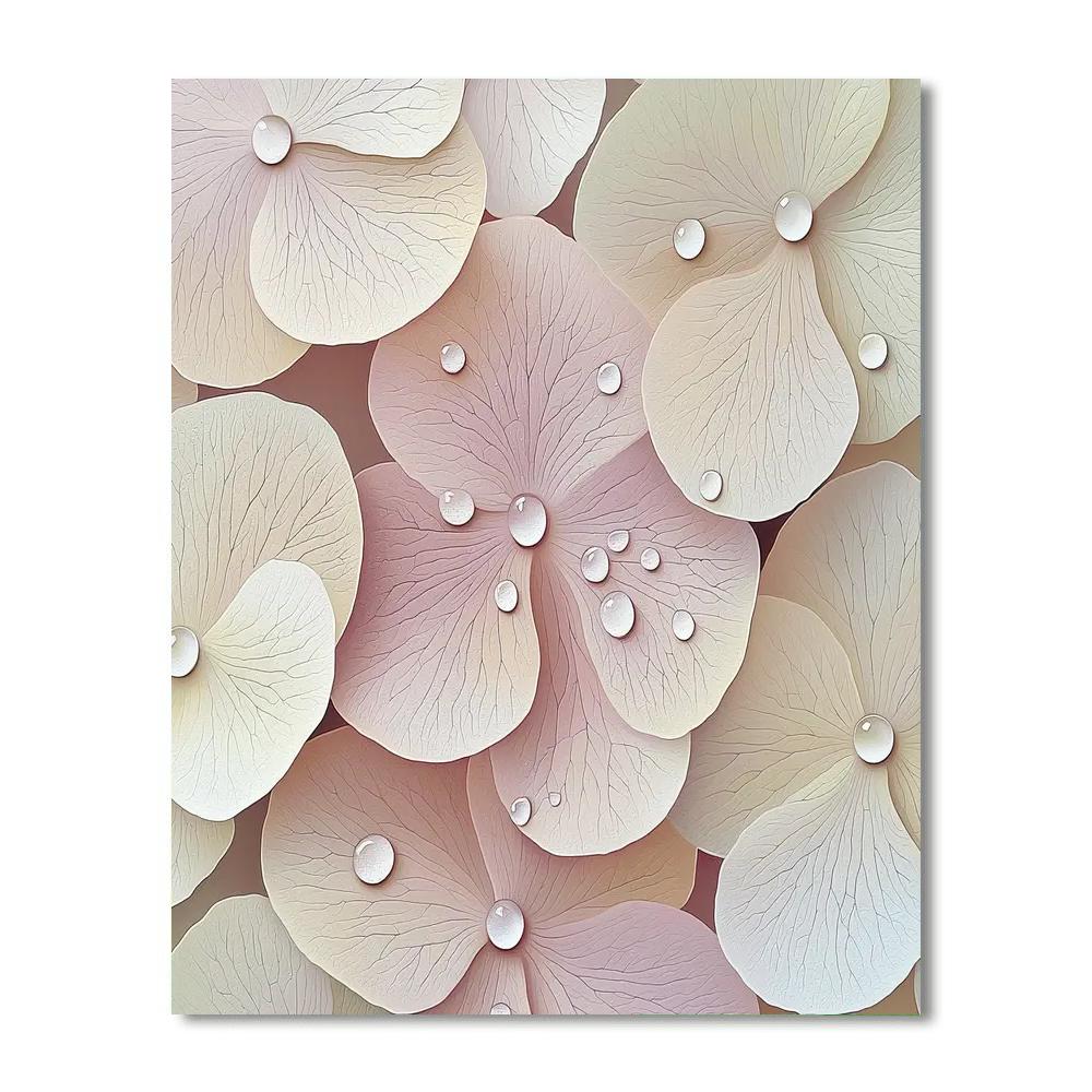 Leonardo Da Vinci Inspired Harmony Of Petals And Dew  Paint By Number