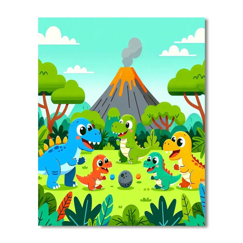 Creative Dinosaur Friends Paint By Numbers Kits