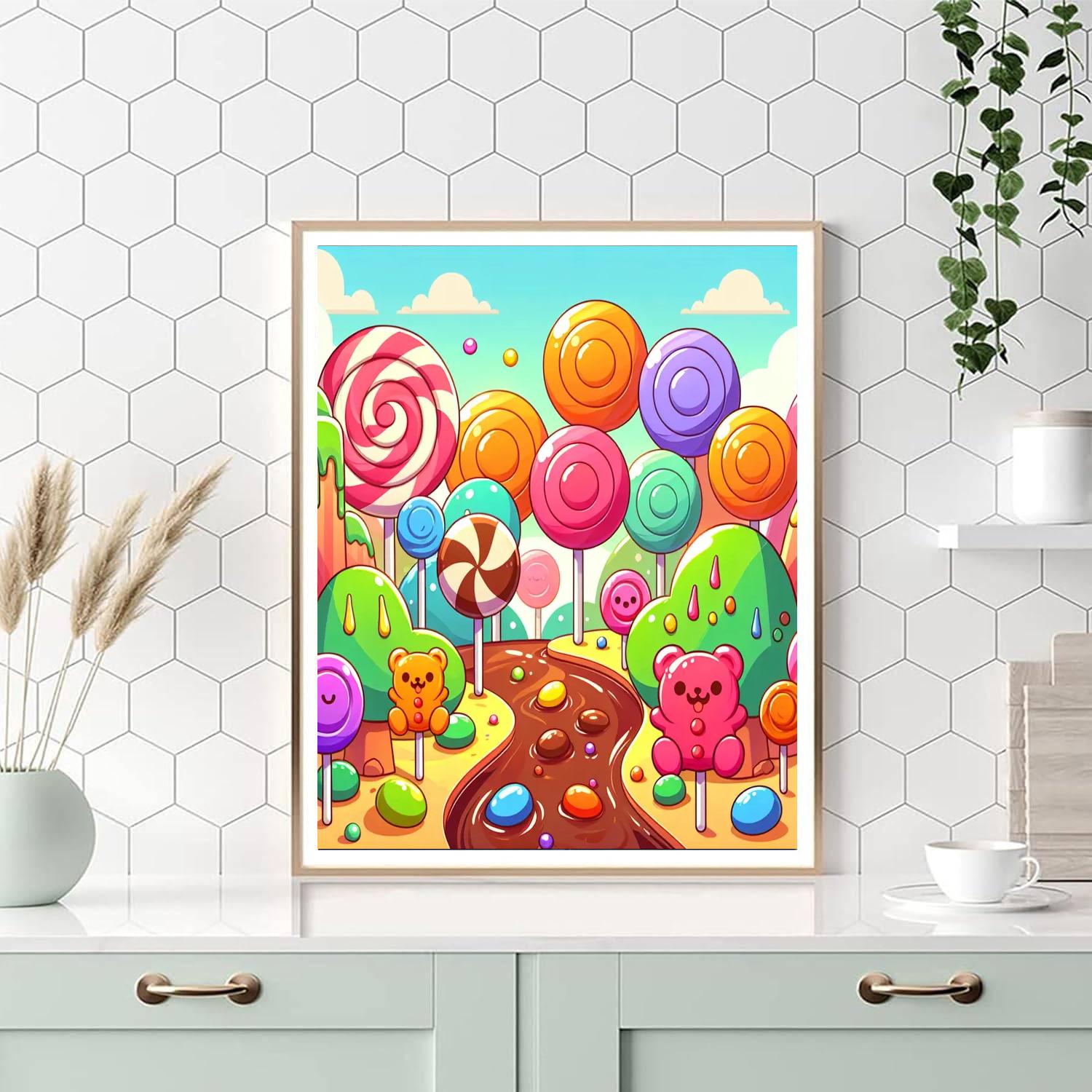 Enchanting Candy Land Paint By Numbers Art