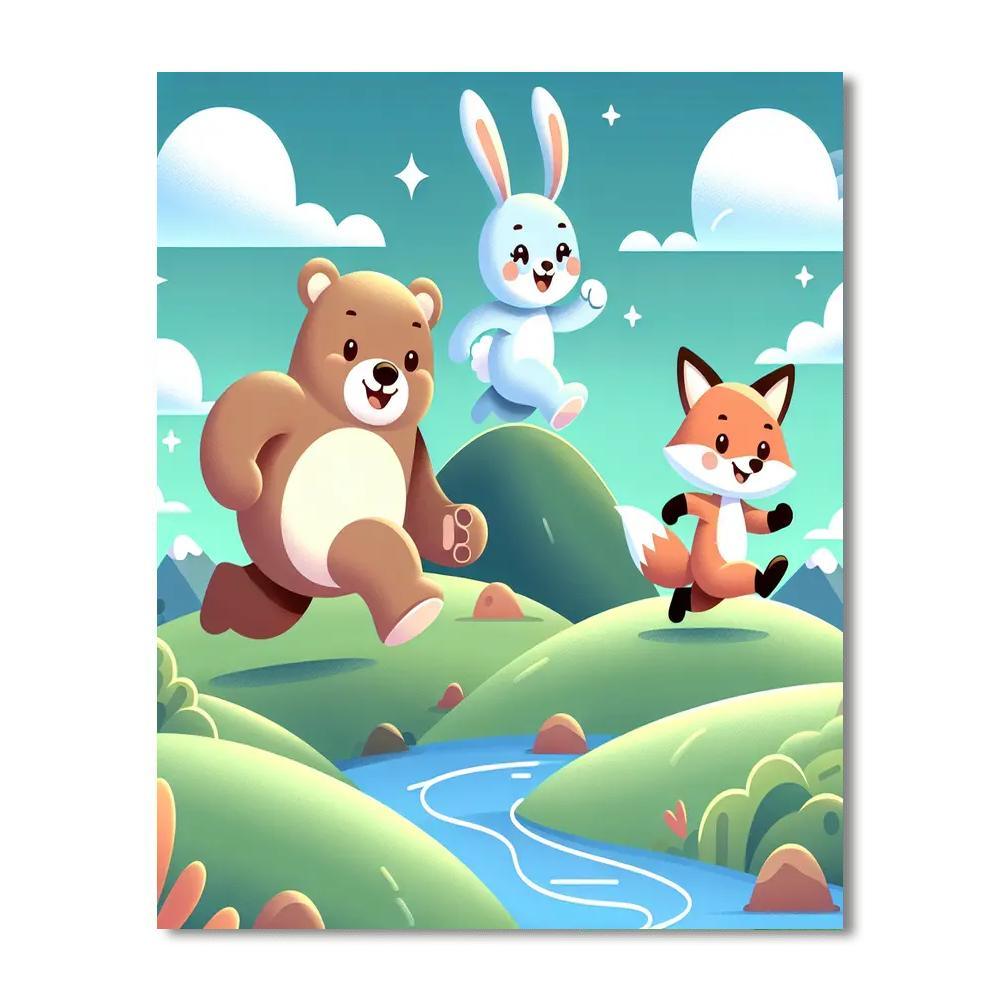 Happy Explorer Animals Paint By Numbers Art