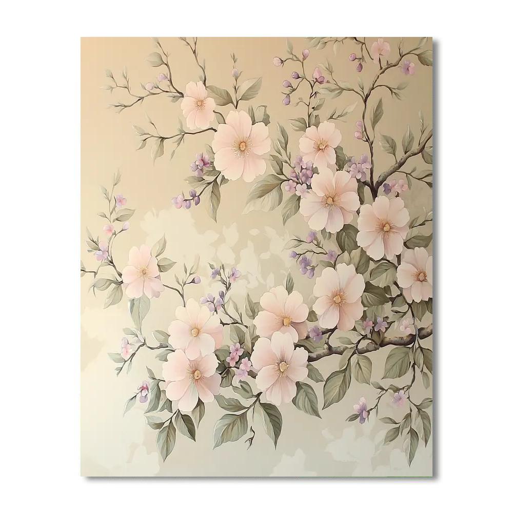 Leonardo Da Vinci Inspired Gossamer Veil Of Spring Blossoms  Paint By Number
