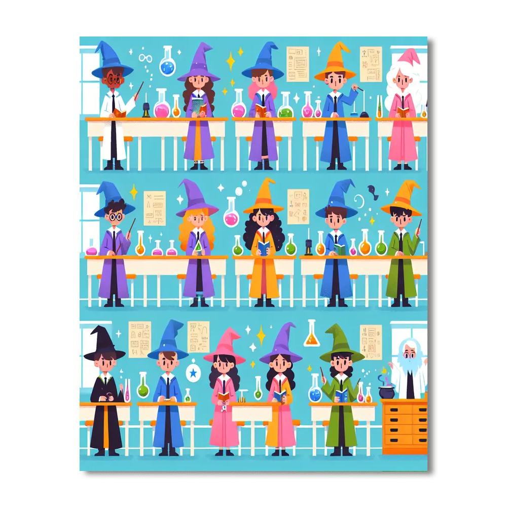 Wizard's Enchantment School DIY Paint By Numbers