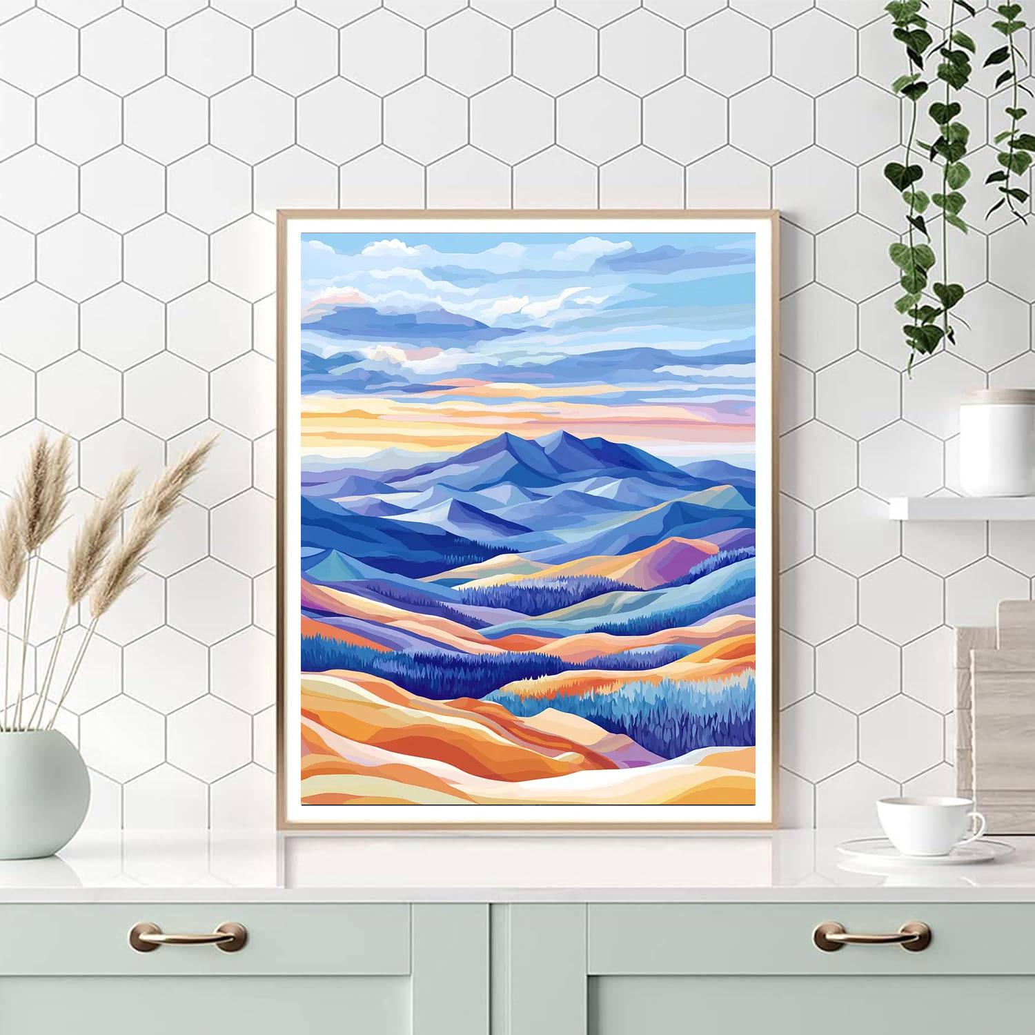 Paul Cézanne Inspired Mountain Mirage  Paint By Numbers Kits