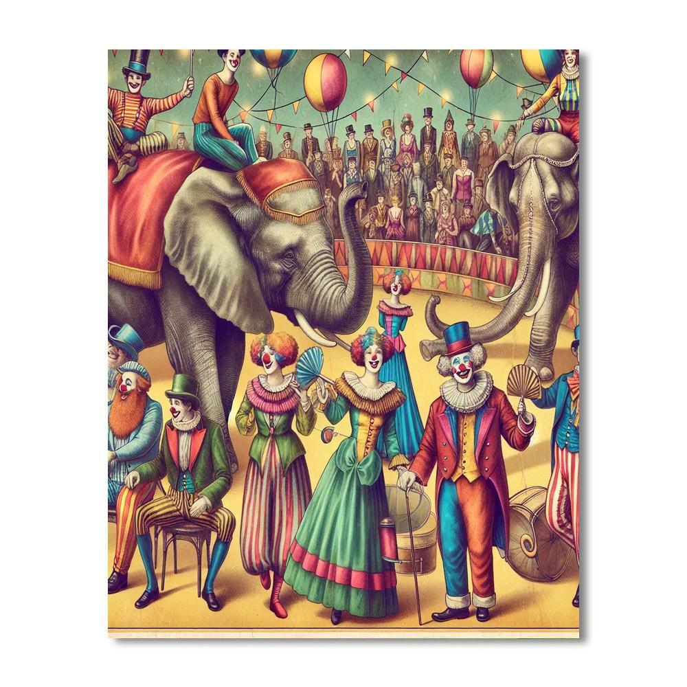 Vintage Circus Memories Painting By Numbers Kit