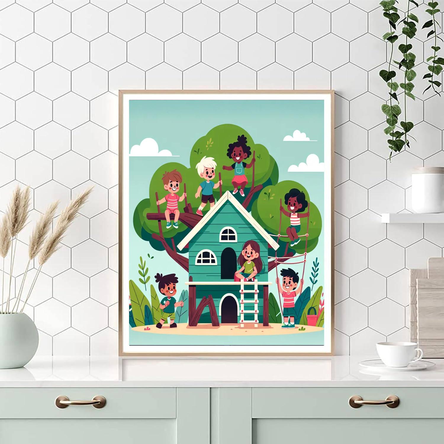 Adventure Treehouse Number Painting