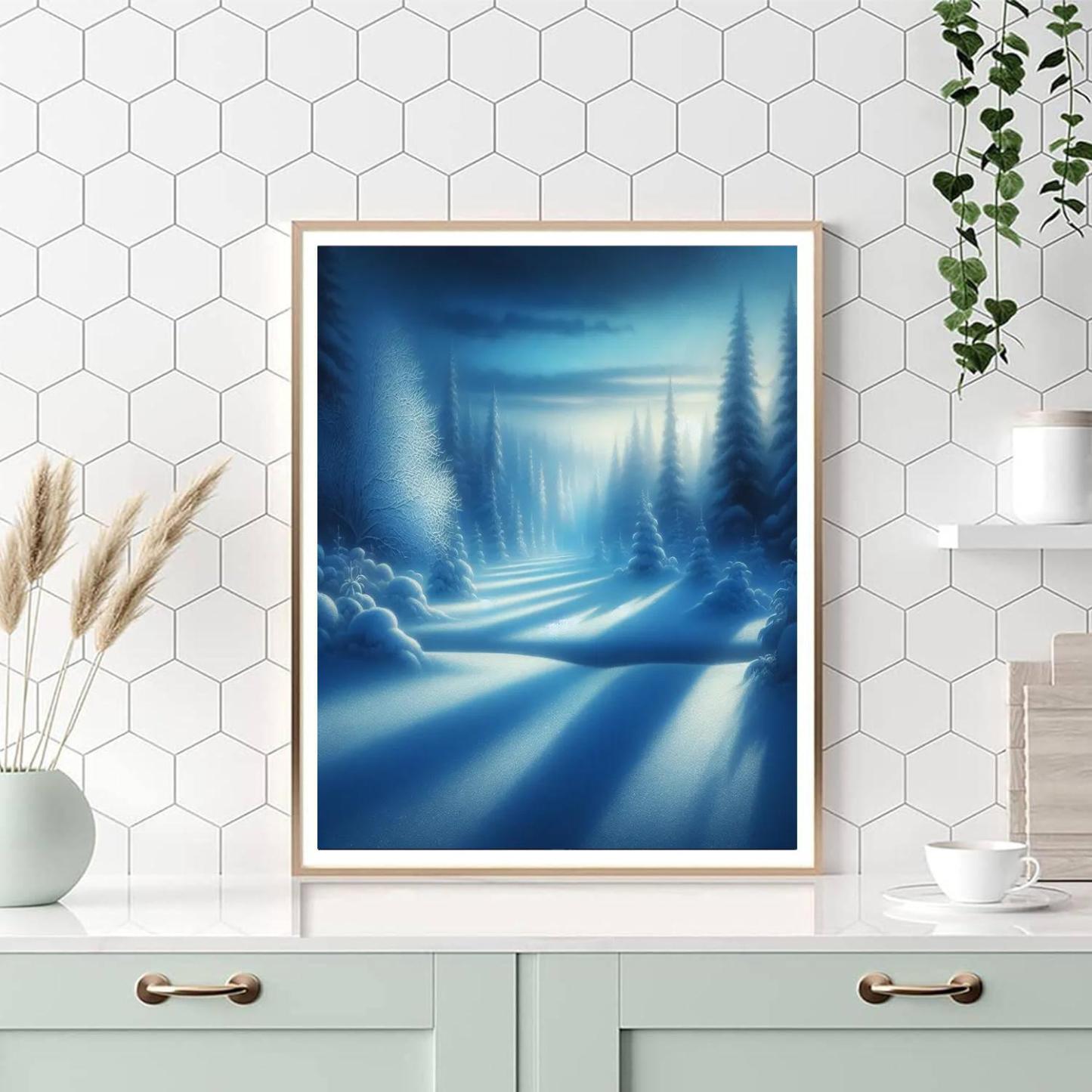 Winter Twilight Glow Paint By Number