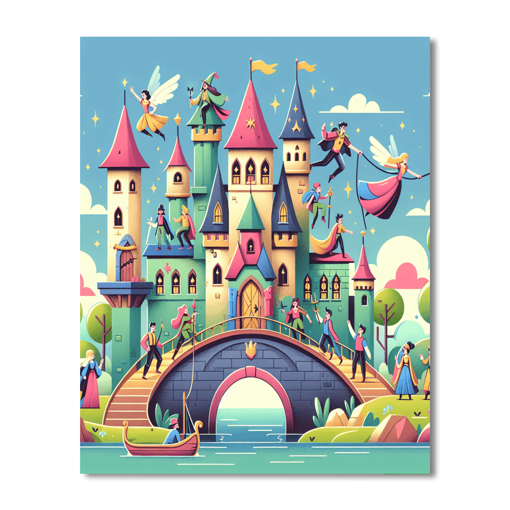 Fairytale Castle Escape Painting By Numbers Kit