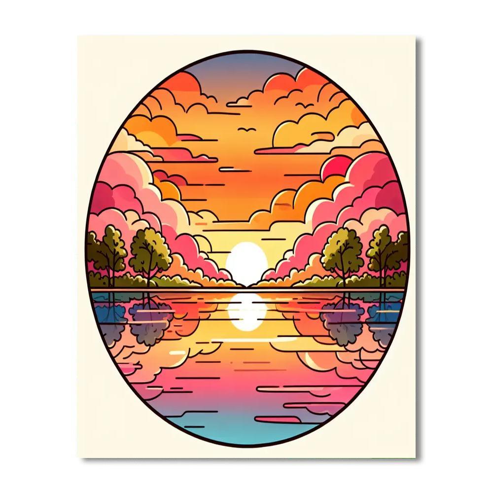 Splendid Sunsets Numbered Painting Kits