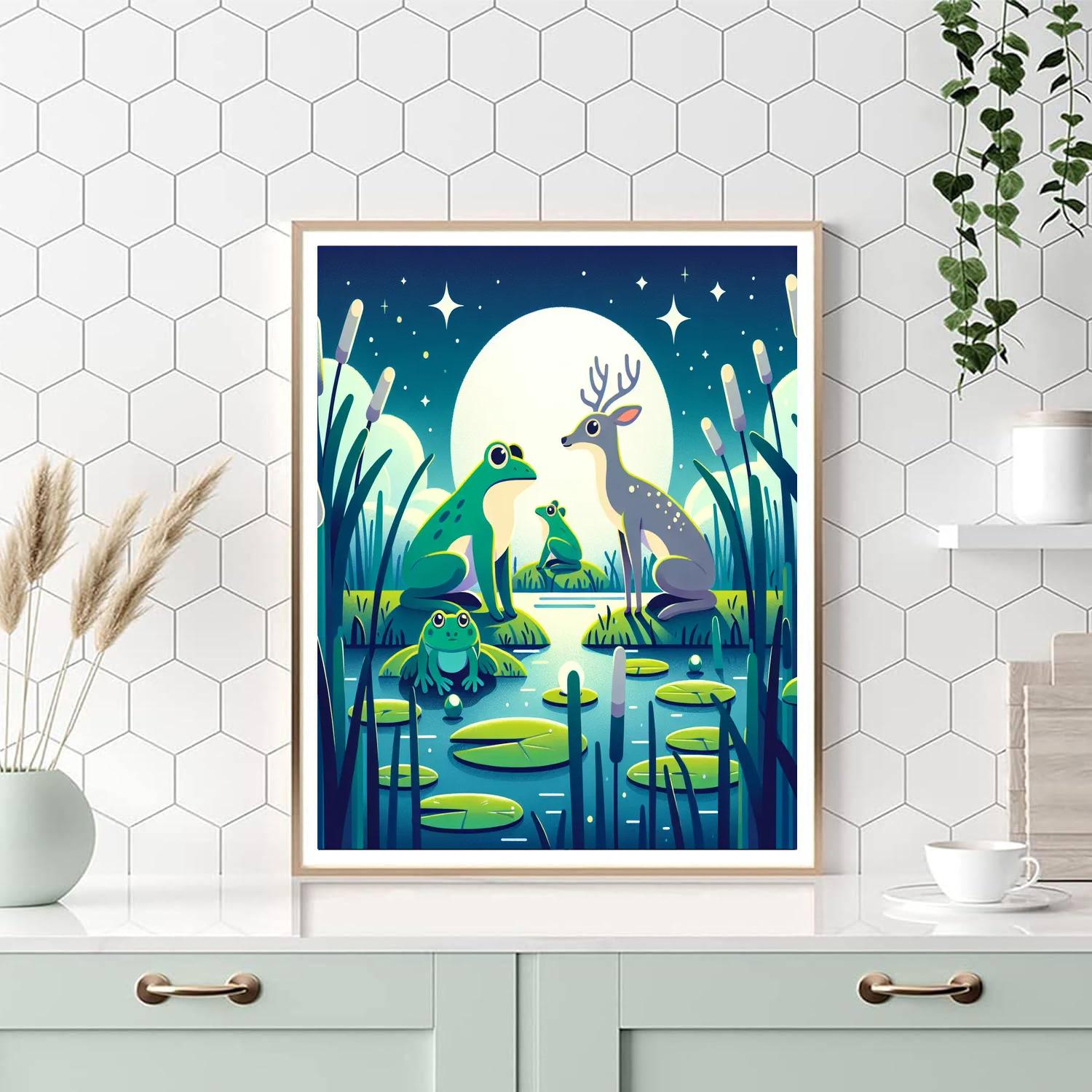 Mystical Moonlit Marsh Numbered Painting Kits